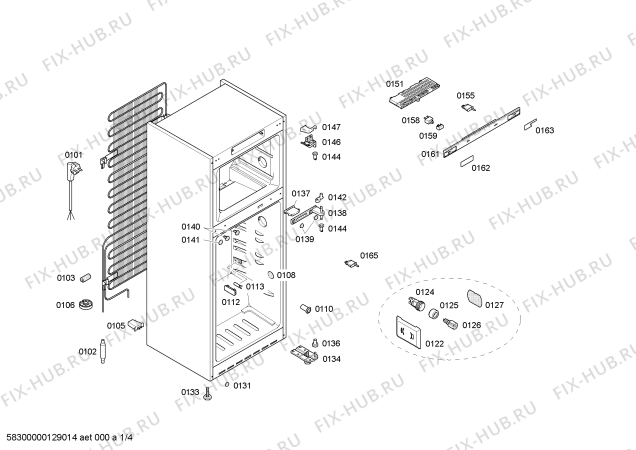 Схема №1 KDN30X00 с изображением Поднос для холодильной камеры Bosch 00660573