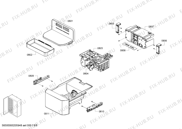 Схема №1 B20CS30SNS с изображением Направляющая для холодильной камеры Bosch 11023239
