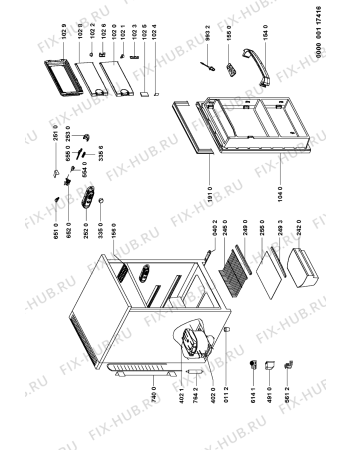 Схема №1 ARZ 141/H с изображением Ручка двери для холодильника Whirlpool 481249868198