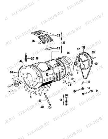 Взрыв-схема стиральной машины Electrolux EW805T2 - Схема узла Tub and drum