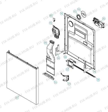 Взрыв-схема посудомоечной машины Gorenje D5112 XL DK   -White Bi Soft (900001372, DW70.1) - Схема узла 05