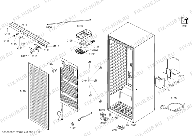 Схема №1 KS22WV80TI с изображением Крышка для холодильника Siemens 00740006