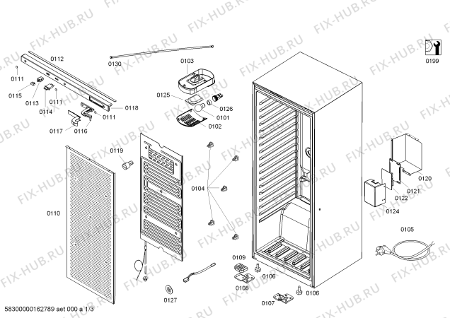 Схема №1 KS22WV80TI с изображением Соединительный кабель для холодильной камеры Siemens 00658102