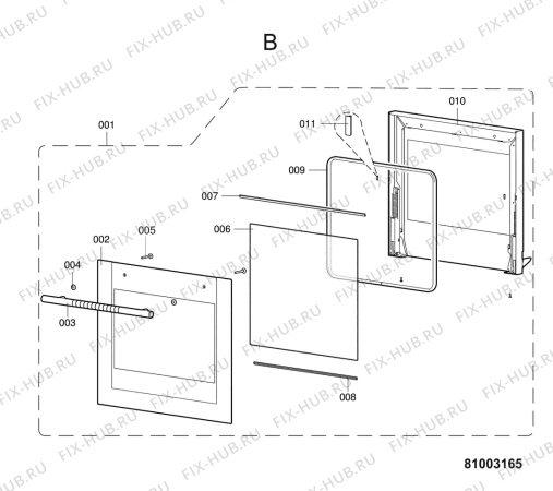 Схема №2 STH 7605/1 IN с изображением Дверка для плиты (духовки) Whirlpool 482000005829