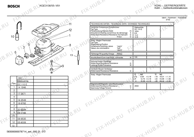 Схема №1 KGE3116 с изображением Инструкция по эксплуатации для холодильной камеры Bosch 00521821