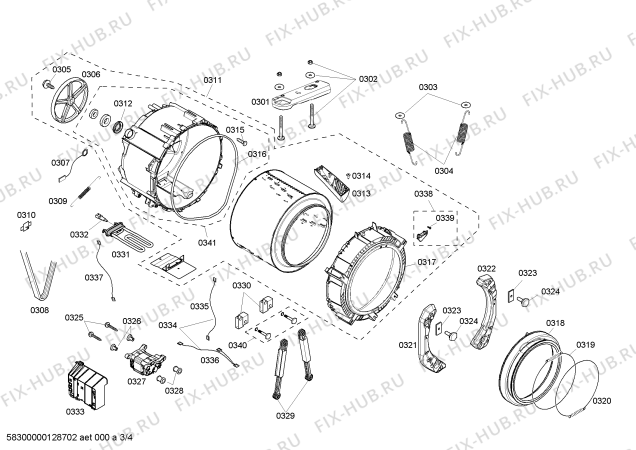 Схема №1 WBB24751AU с изображением Панель управления для стиралки Bosch 00665429