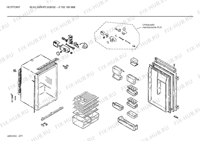Схема №1 KIRHPL5GB с изображением Клапан для холодильной камеры Bosch 00260831