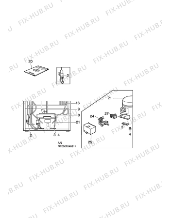 Взрыв-схема холодильника Rosenlew RJKL710 - Схема узла C10 Cold, users manual