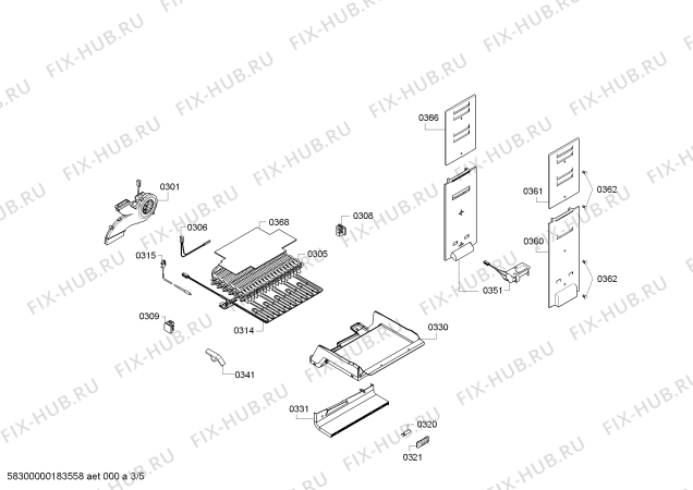 Схема №2 KGN57PW36N с изображением Дверь для холодильной камеры Bosch 00713912