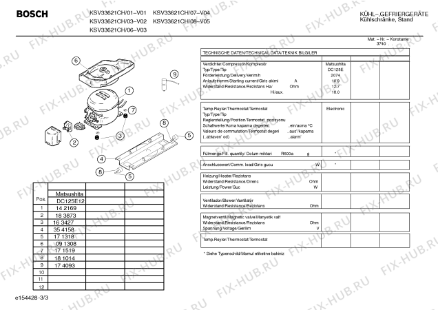 Схема №1 KSV33621CH с изображением Инструкция по эксплуатации для холодильника Bosch 00583374
