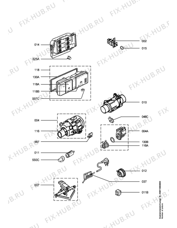 Взрыв-схема посудомоечной машины Aeg Electrolux FAV44062IW - Схема узла Electrical equipment 268