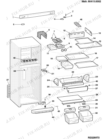 Взрыв-схема холодильника Ariston MTM1901FIS (F042672) - Схема узла