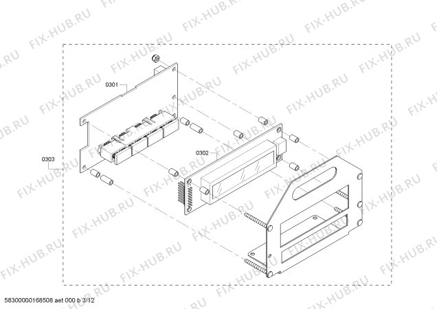 Схема №2 PRL364JDG с изображением Панель для духового шкафа Bosch 00687123
