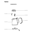 Схема №1 KI280DKR/87A с изображением Часть корпуса для электрочайника Tefal SS-207778