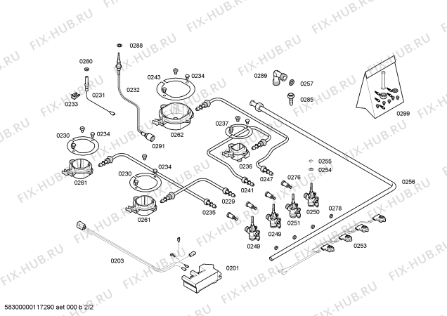 Взрыв-схема плиты (духовки) Bosch PCD655FIL - Схема узла 02