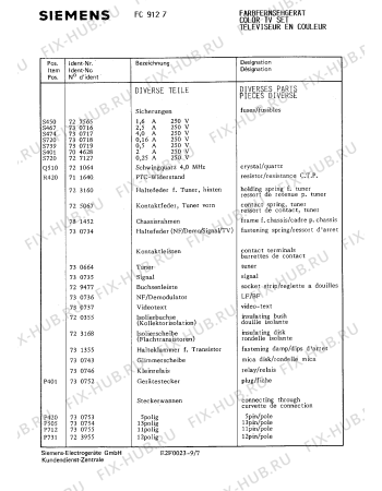 Взрыв-схема телевизора Siemens FC9127 - Схема узла 08