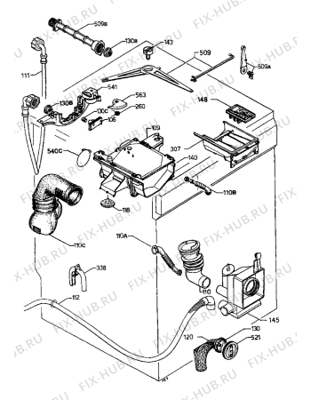 Взрыв-схема стиральной машины Acec ML800 - Схема узла Water equipment