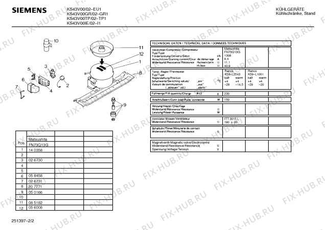 Схема №1 KS43V00TP с изображением Переключатель для холодильной камеры Bosch 00032435