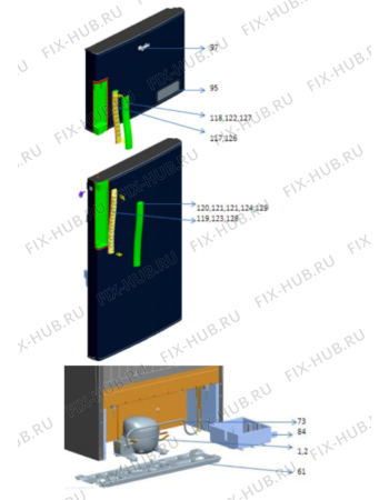 Схема №1 WTM 550 R SS с изображением Дверца для холодильника Whirlpool 482000094462