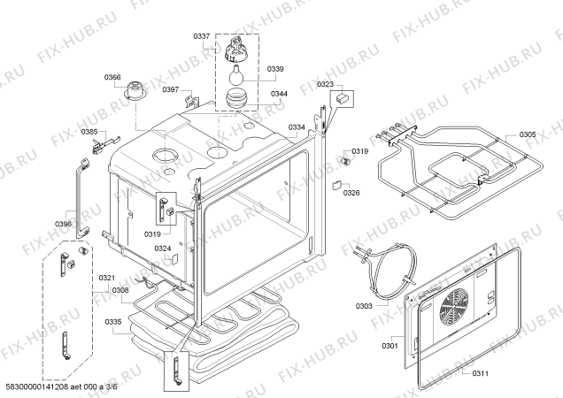 Схема №1 3HB526XI с изображением Фронтальное стекло для электропечи Bosch 00682773