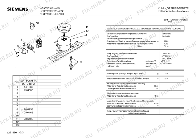 Схема №1 KG36V03SD с изображением Инструкция по эксплуатации для холодильника Siemens 00518256