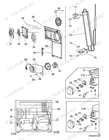 Взрыв-схема холодильника Aeg S76322-KG - Схема узла C10 Cold, users manual