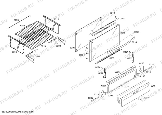 Взрыв-схема плиты (духовки) Bosch HSK66I41EG P3 76cm INOX - Схема узла 02