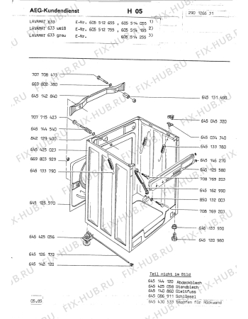 Взрыв-схема стиральной машины Aeg LAV633 WEISS - Схема узла Section3
