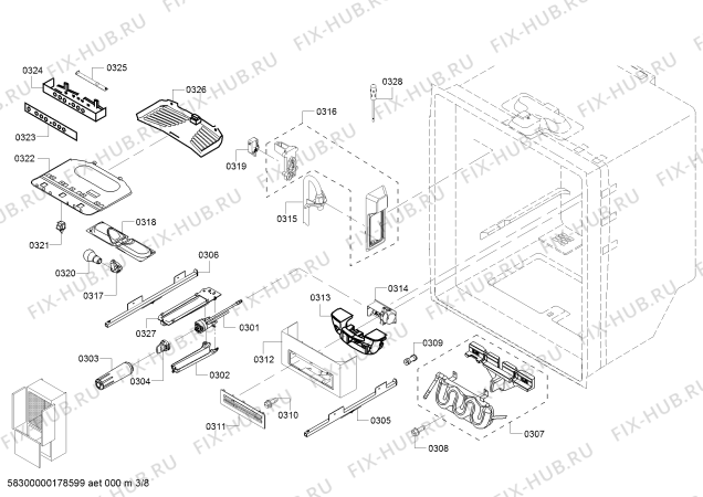 Схема №1 B22CT80SNP с изображением Держатель для холодильника Bosch 00772083