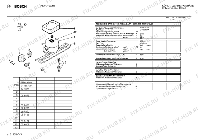 Взрыв-схема холодильника Bosch KSV2400 - Схема узла 03