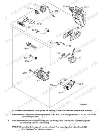 Взрыв-схема стиральной машины Zanussi WD1009 - Схема узла Electrical equipment 268