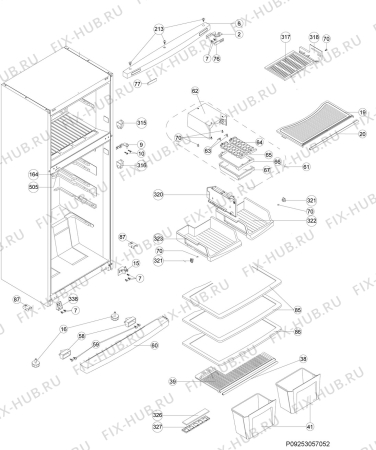 Взрыв-схема холодильника Zanussi ZRT44200WA - Схема узла Housing 001