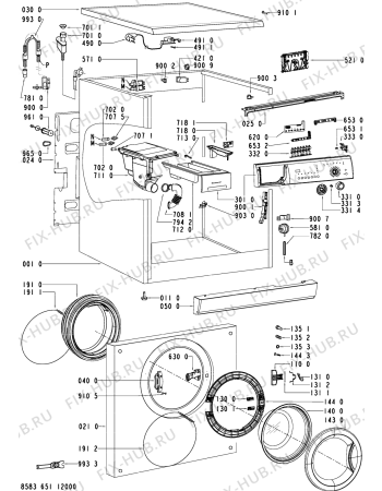 Схема №2 WAK 7500 с изображением Декоративная панель для стиралки Whirlpool 481245310891