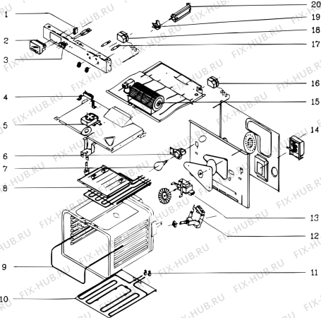 Схема №1 F4816MT (F009187) с изображением Руководство для электропечи Indesit C00134569