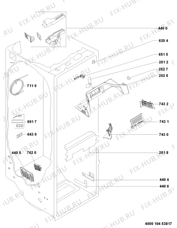 Схема №1 ASS20FIGI4/1 с изображением Заглушка для холодильника Whirlpool 481050320621