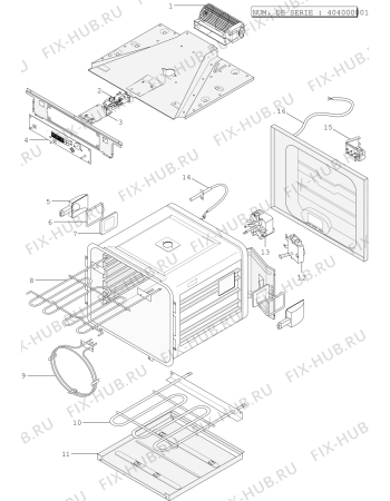Схема №1 FP6561 (F031551) с изображением Всякое для плиты (духовки) Indesit C00119582