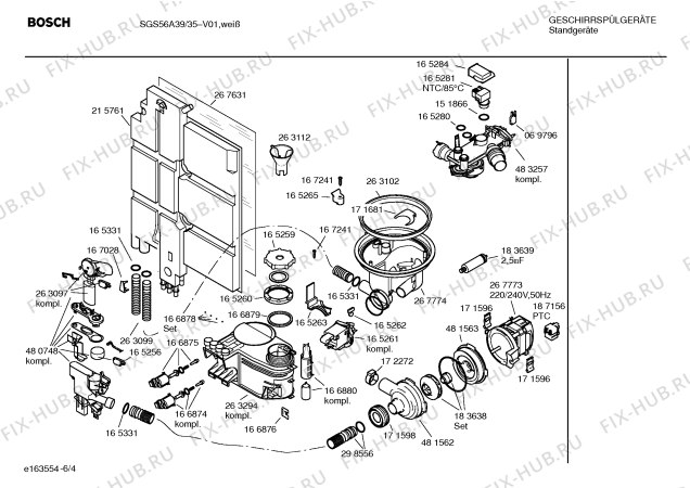 Схема №3 SGS56A39 с изображением Инструкция по эксплуатации для посудомойки Bosch 00581869