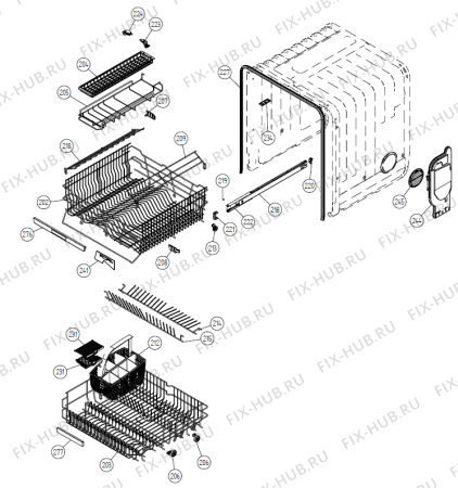 Взрыв-схема посудомоечной машины Gorenje MSE 760   -FARS (900001257, DW20.3) - Схема узла 02