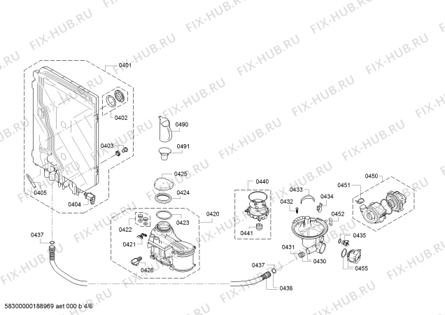 Схема №1 CP4A50U5 energy с изображением Силовой модуль запрограммированный для посудомойки Bosch 12017304