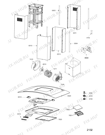 Схема №1 AKR 951/1 IX с изображением Запчасть для вентиляции Whirlpool 480122100372