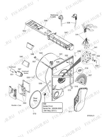 Схема №1 EDPA745A1ECOEU (F089122) с изображением Обшивка для стиральной машины Indesit C00373138