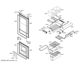 Схема №1 RB272353S с изображением Дверь для холодильной камеры Bosch 00247034