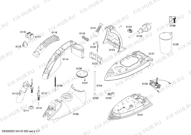 Схема №1 TDA8309 sensixx comfort с изображением Корпус для электропарогенератора Bosch 00641241