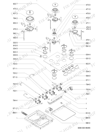 Схема №1 AKM403/NB/01 с изображением Труба для плиты (духовки) Whirlpool 481253048737