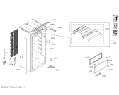 Схема №1 KI2223D40 с изображением Поднос для холодильной камеры Bosch 00743716