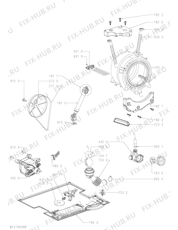 Схема №2 WAE 7S7000 с изображением Рукоятка для стиралки Whirlpool 481010796210