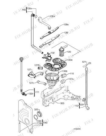 Взрыв-схема посудомоечной машины Faure FDF101 - Схема узла Hydraulic System 272