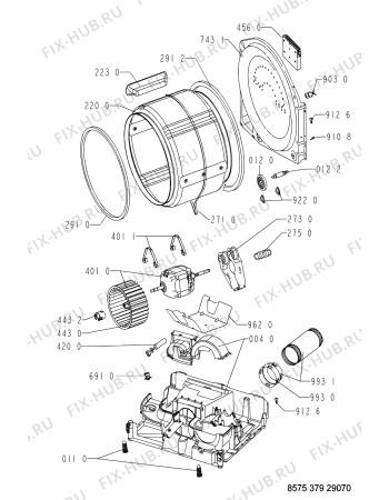 Схема №1 AWZ 3797 с изображением Обшивка для электросушки Whirlpool 481245310694