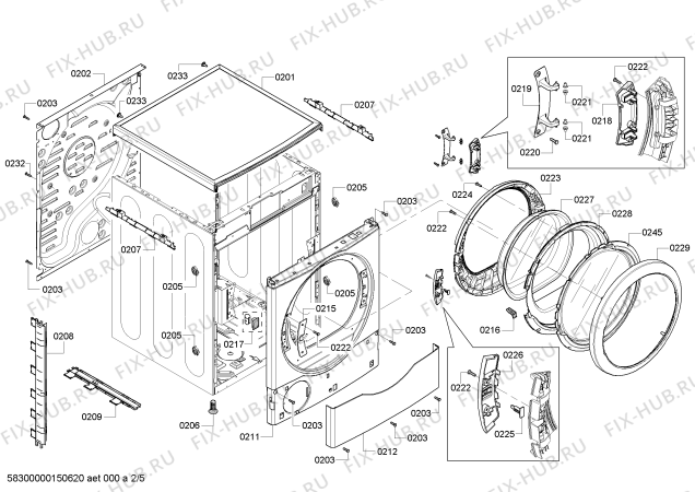 Схема №2 WTXD5321US ultraSense с изображением Кабель для сушильной машины Bosch 00421626