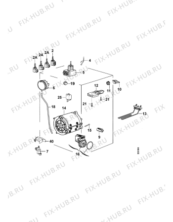 Взрыв-схема стиральной машины Faure LTC554 - Схема узла Electrical equipment